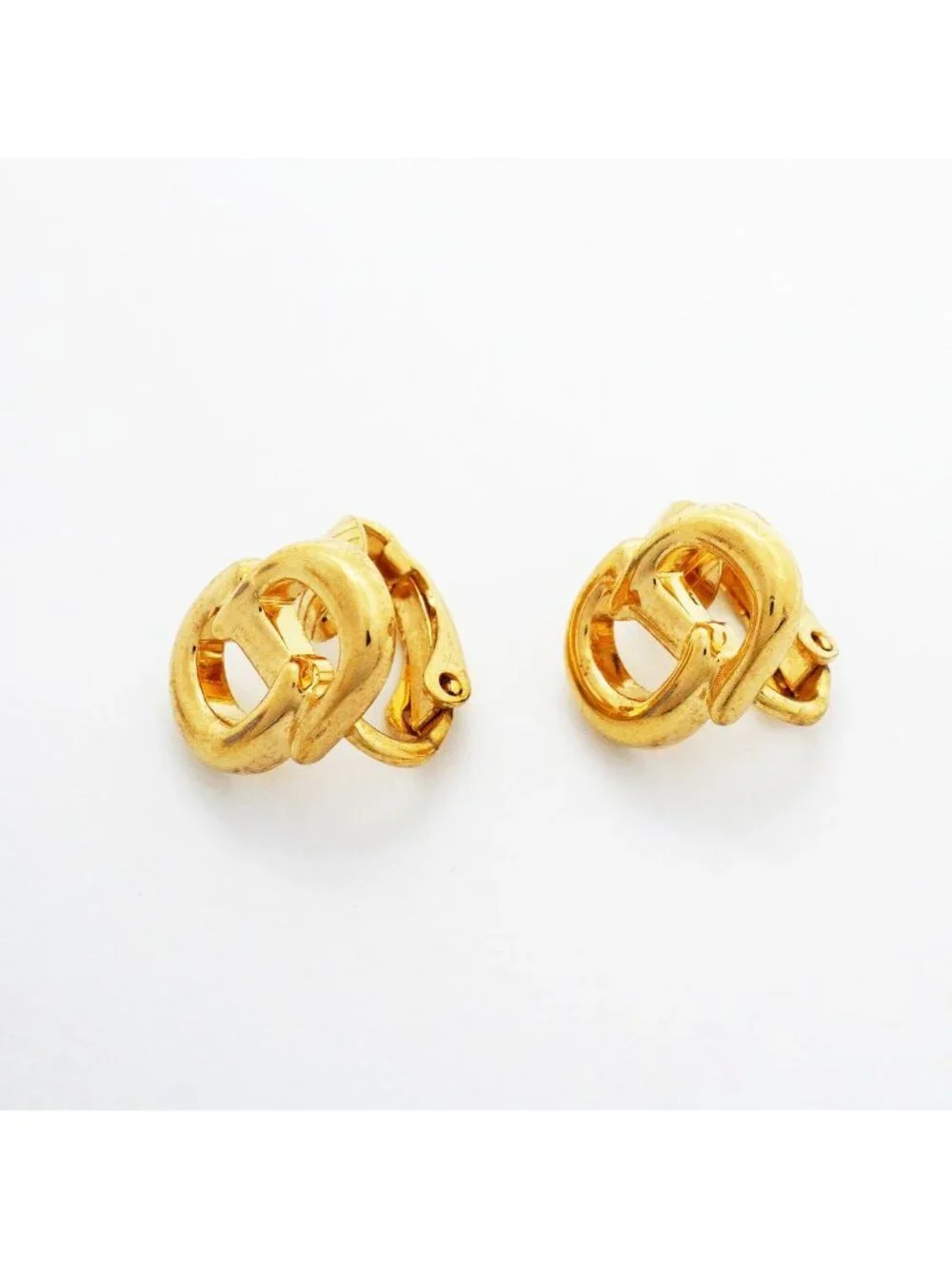 Dior Earrings CD Logo Gold Plated